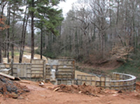 The basement walls have been poured.