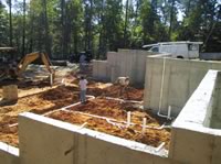 The slab plumbing is being put in place.