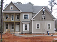 Exterior painting is nearly complete.