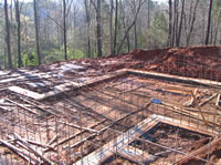 The footers are in and the concrete walls are next.