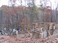 The basement walls have been poured.