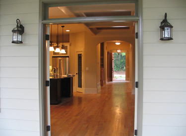 View from the deck through the house.